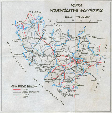 Польская карта Волыни 