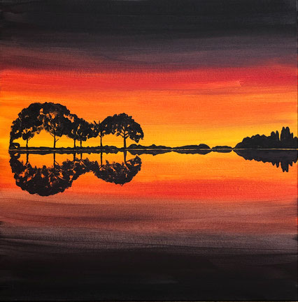 VENDU - "passionnément" - 50 X 50 x 2 cm (commande)