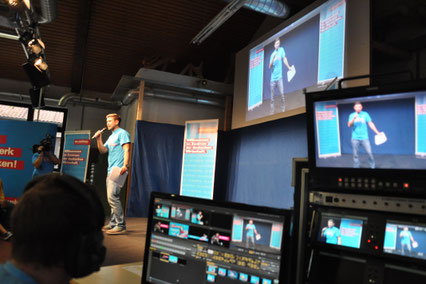 Medientechnik mit Live Stream und Hybrid Studio mieten in Bayreuth