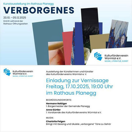 Ausstellung "Verborgenes" 2025 , Bilder von Künstlerin Christina Etschel im Rathaus Planegg