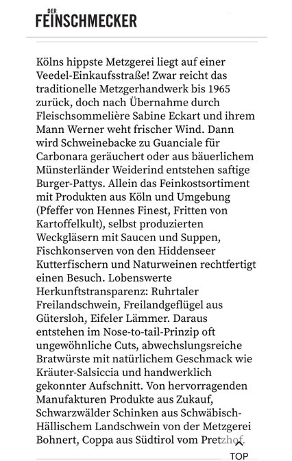 Beste Metzgerei in Köln, Beste Metzgerei in NRW