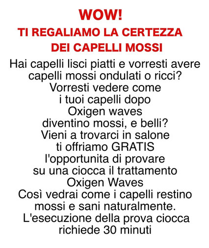 Capelli mossi senza crespo