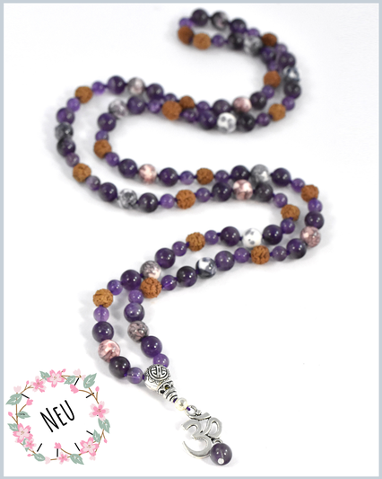 Mala Kette - Amethyst Edelsteine - Buddhi   89,- €