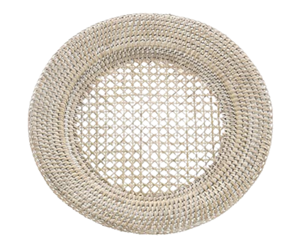 Rattan Platzteller white washed
