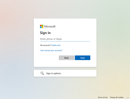 Example: A legitimate login window from Microsoft 365. 