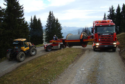 Seiltransport im Gebirge