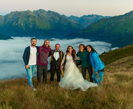 The wedding crew near Gito