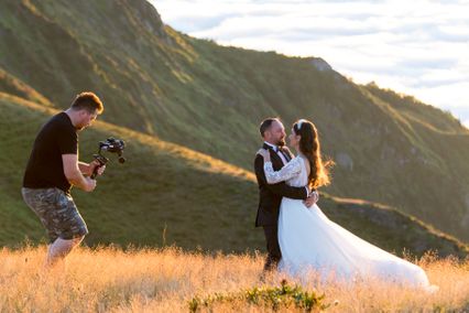 Sinan taking a video of the married couple at Gito plateau