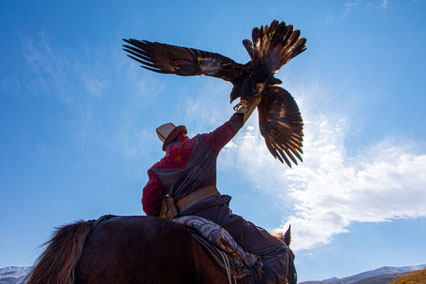 Salavat was very proud of his strong eagle.