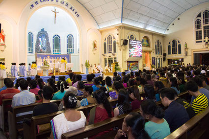 Église catholique "Our Lady of Lourdes" à Ipoh (deuxième plus grande église du pays)