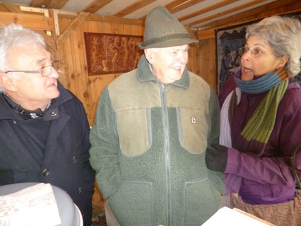 Kurt Kübler und Erich Reck mit Tochter Beate