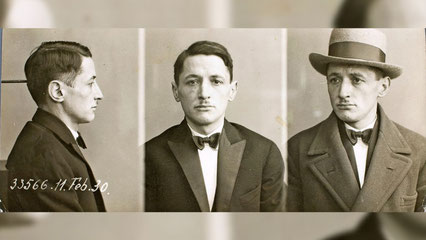 Von allen Seiten: Die Polizei fotografierte Johann Stoffel im Februar 1930 für die Verbrecherkartei.