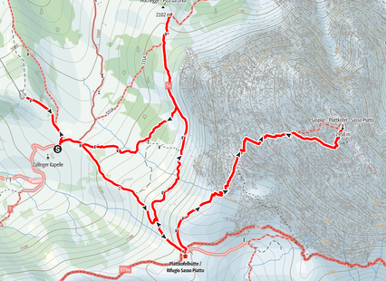 Williamshütte, Plattkofel, Plattkofelhütte, Murmeltierhütte, Zallinger, Berghaus Zallinger, Dolomiten, Schlern, Seiseralm, Wandern, Bergsteigen, Italien