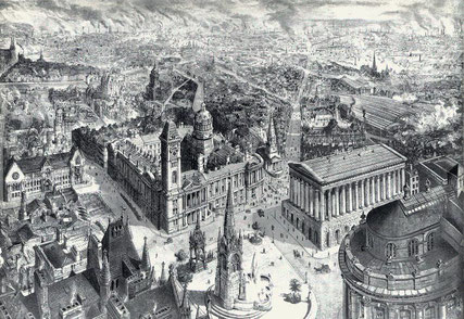 Birmingham town centre 1886 