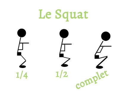 comparaison des amplitudes lors d'un squat.