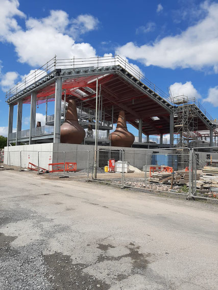 New stills under construction at Port Ellen Distillery