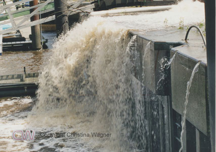 THW-Einsatz Glückstadt Juli 2002, Starkregenereignis
