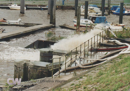 THW-Einsatz Glückstadt Juli 2002, Starkregenereignis