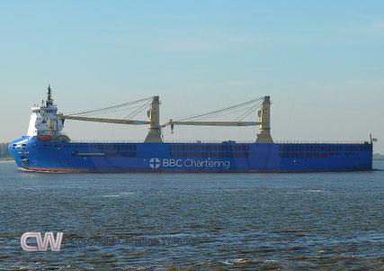 BBC Leer, IMO: 9885283, LakerMax-Typ, auf der Elbe