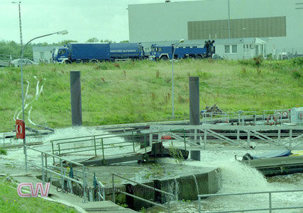 THW-Einsatz Glückstadt Juli 2002, Starkregenereignis