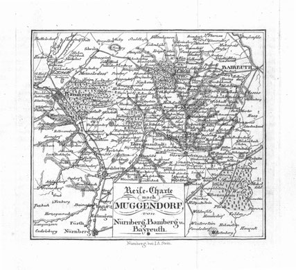 Reise-Charte nach Muggendorf