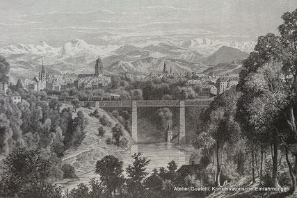 Bern mit der Eisenbahnbrücke 