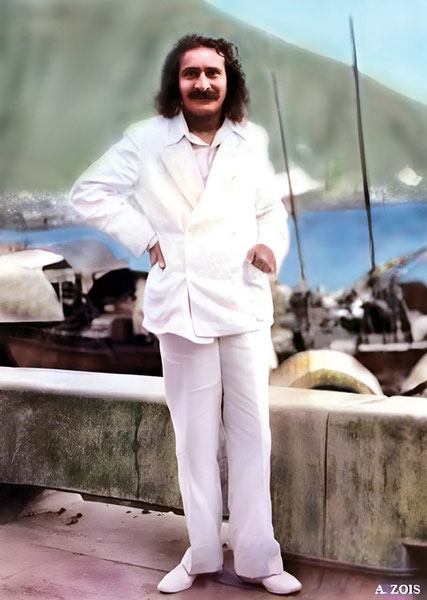 June 1932 ; Meher Baba beside Xuanwu Lake, Nanjing, China. ( Colourized & cropped image by A. Zois )