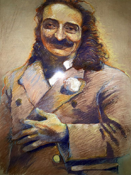 Meher Baba in suit. Image courtesy of Hugh Flick.