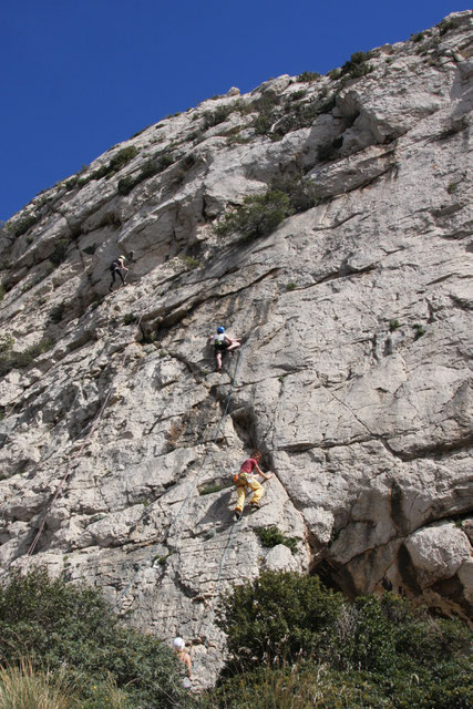 Bild: Kletterer in der Calanque de Morgiou