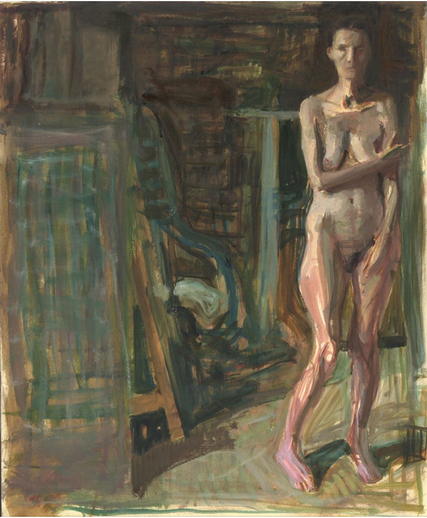 F. Dupuis, Nu dans l'atelier, 63 x 30.