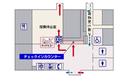 屋久島空港1F 構内図
