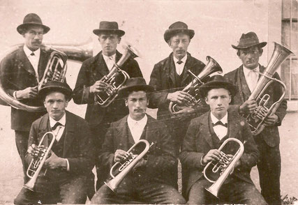 Gründungsmitglieder der Musikgesellschaft Untervaz im Jahre 1898