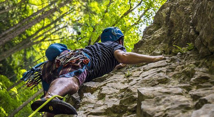 Man climbing.