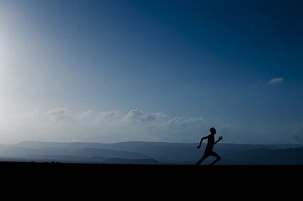 Man running.