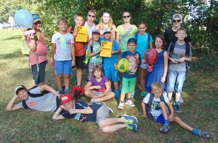 Die Gruppe der Andreasgemeinde beim Jungscharballontag // Foto: Sahnwaldt