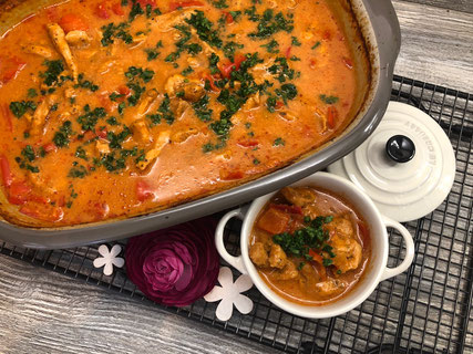 Ofenmeister von Pampered Chef mit einem Gyros-Metaxa-Topf