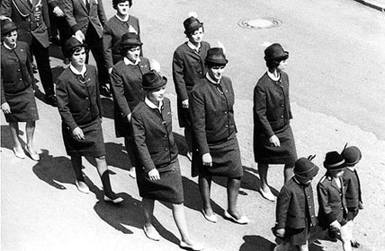 1963: Die Damen beim Jubiläumsschützenfest