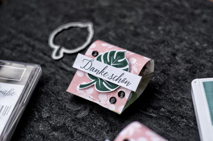 Stampin Up Tropenflair stempelnd durchs Jahr Goodie Verpackung basteln Stempeln selbermachen Designerpapier