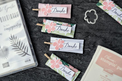 Stampin Up Tropenflair stempelnd durchs Jahr Goodie Verpackung basteln Stempeln selbermachen Designerpapier