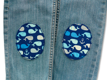 Bild: Wal Hosenflicken Knieflicken zum aufbügeln für Kinder