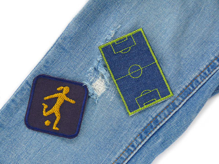 Frauen Fußball Patches zum aufbügeln im Set