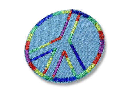 Bild: Jeansflicken Peace Applikation Aufnäher Hosenflicken