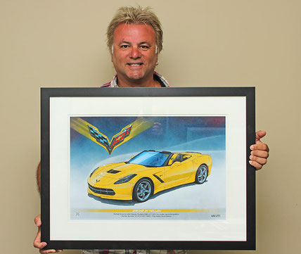 AN HAPPY CUSTOMER WITH THE FRAMED ART PRINT