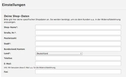 Bild: Deine Shop-Daten