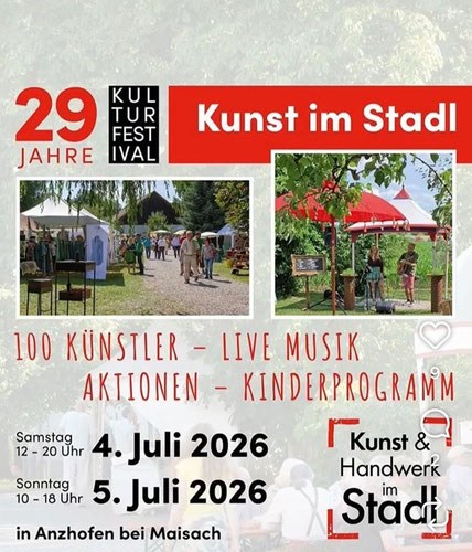 Kulturfestival "29 Jahre Kunst im Stadl", 2026, Ausstellung mit Bildern von Christina Etschel