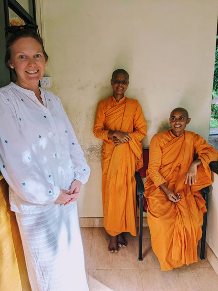 One of the rare chances to take a photo with the Nuns.