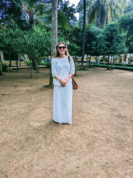 I asked one Nun to take a photo of me, but she refused. She prefers to abstain from any technology. So this photo was taken by one of the kitchen helpers. I wanted to picture the beautiful clean garden. 