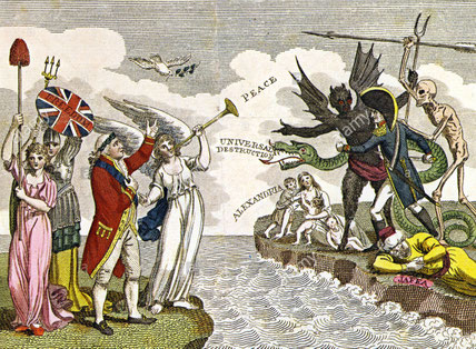 Britische Karikatur ca. 1807