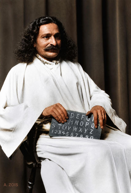 1932 : Meher Baba at the Merritt Studio, London, England. Image rendition by Anthony Zois.