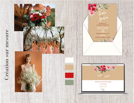 faire-part mariage sur mesure- création sur mesure-creation mariage sur mesure-à mon image 